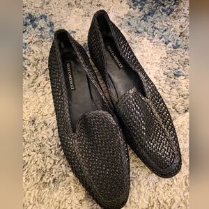 Sesto Meucci Black Woven Loafers
